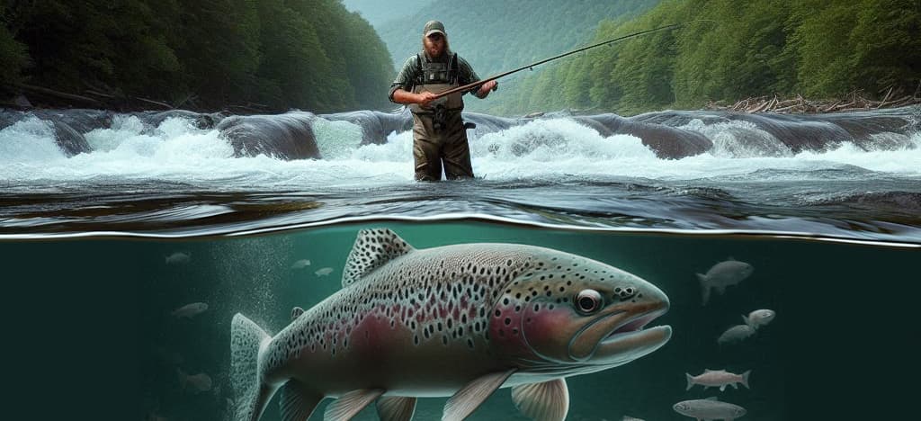 Fishing guide at lake